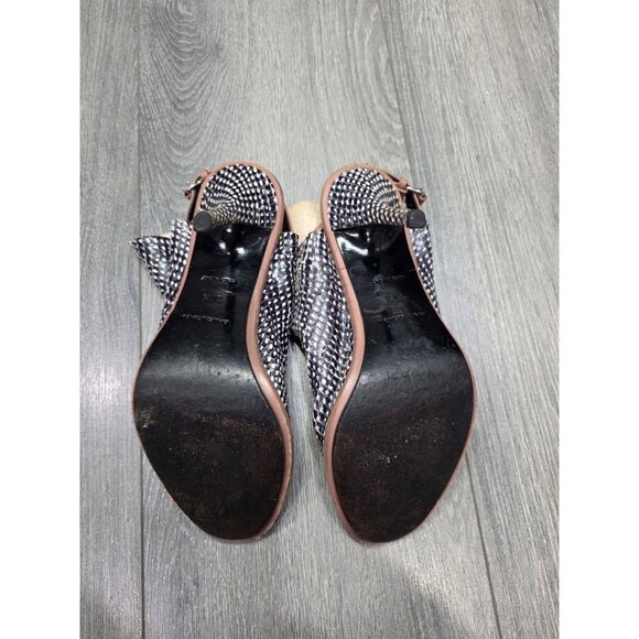 Balenciaga Python Style Printed Leather Sandals Black 37,5 S000032 - Picture 9 of 11